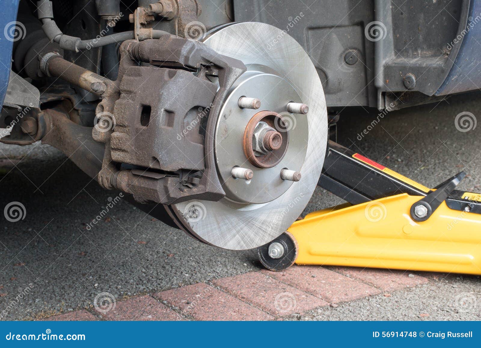 New Car Brake Disk Brake Caliper Fitted Stock Photo Image of disk
