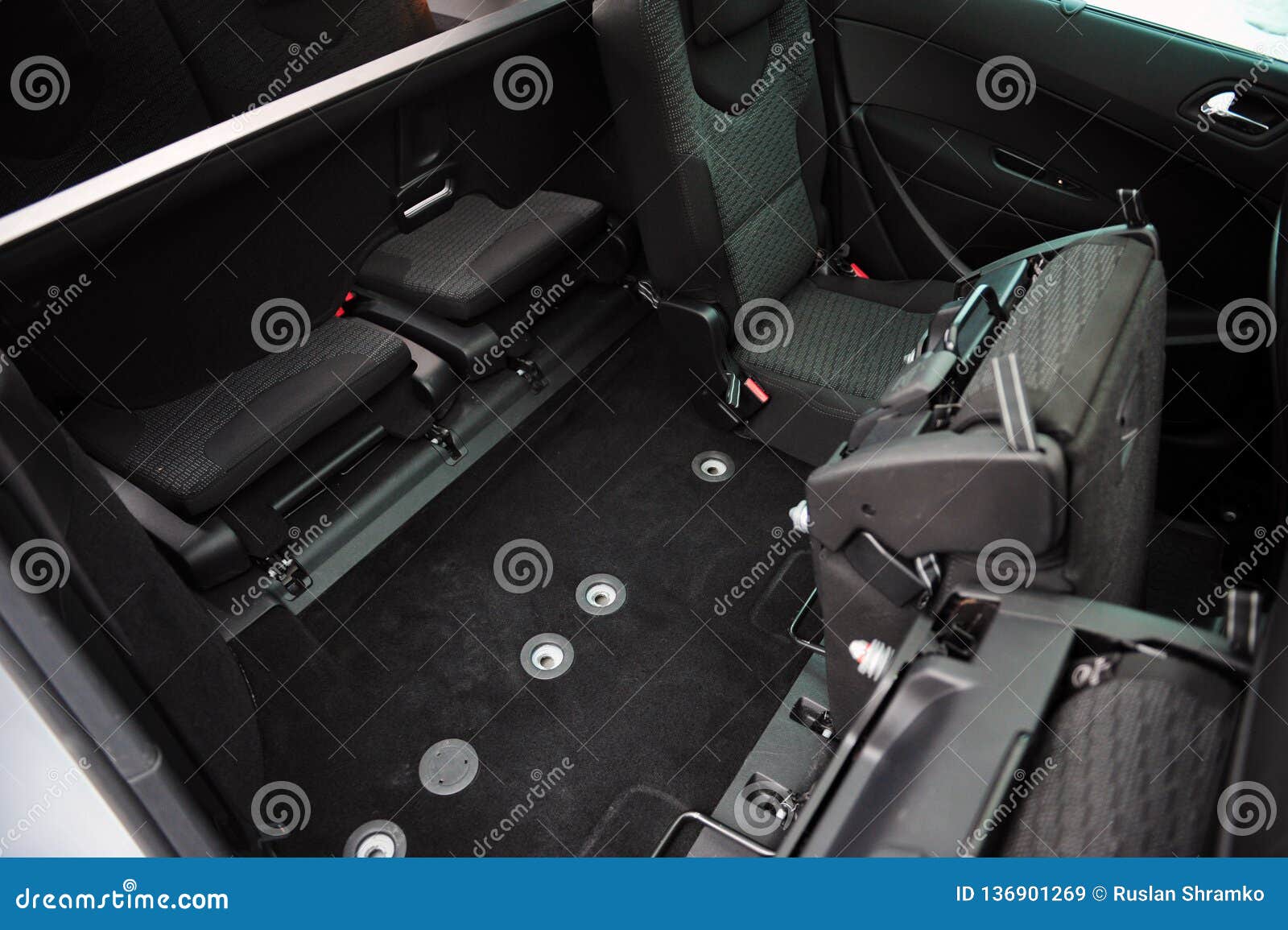 New Car Inside Clean Car Interior Black Back Seats