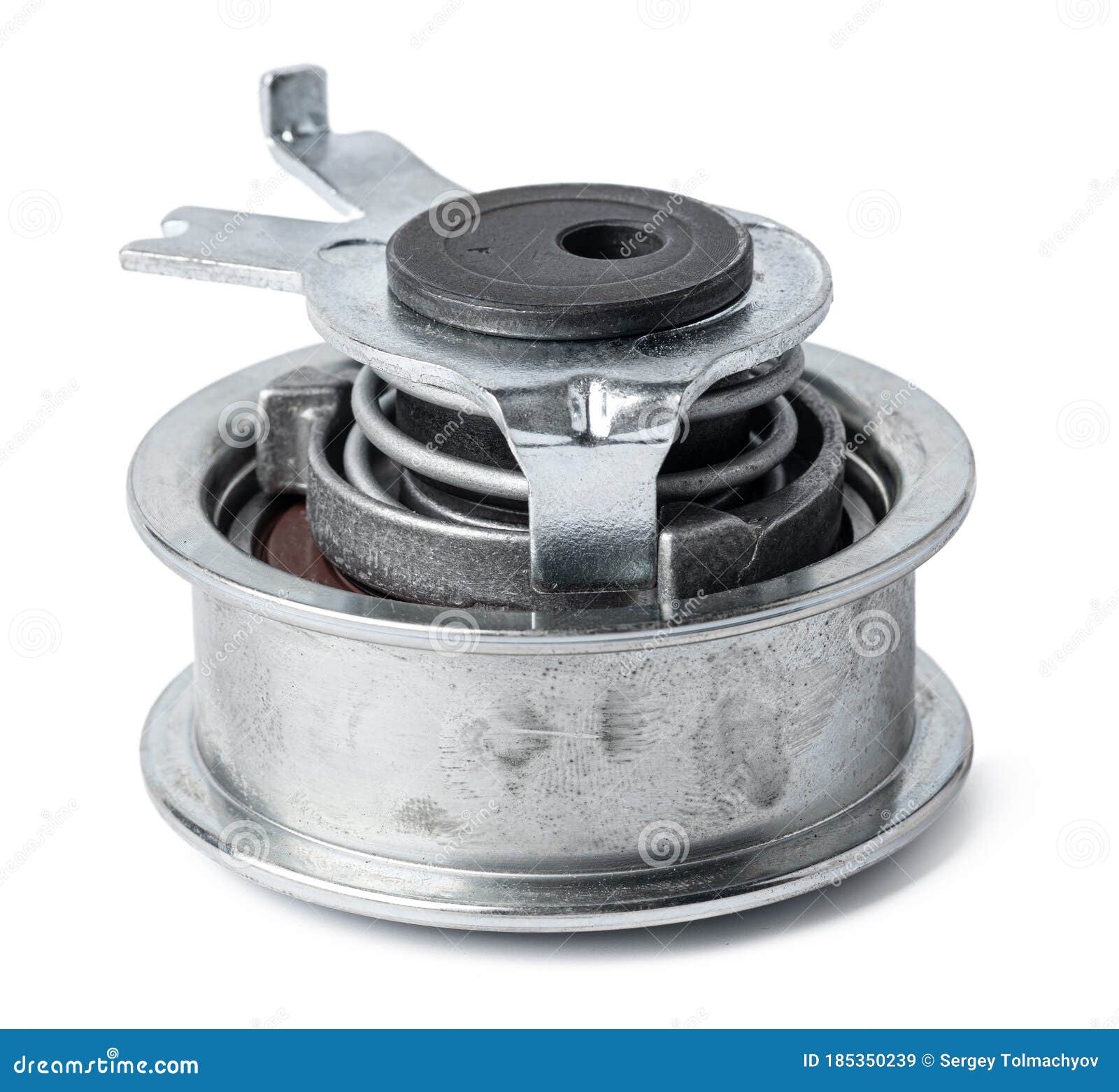 New Car Tension Roller Isolated on White Background. Stock Image