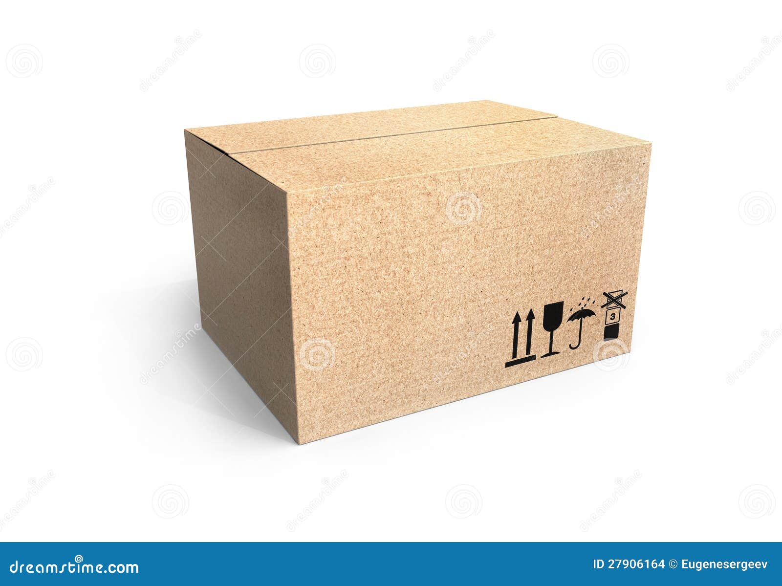 New Cardboard Box with Standard Signs Stock Illustration - Illustration ...