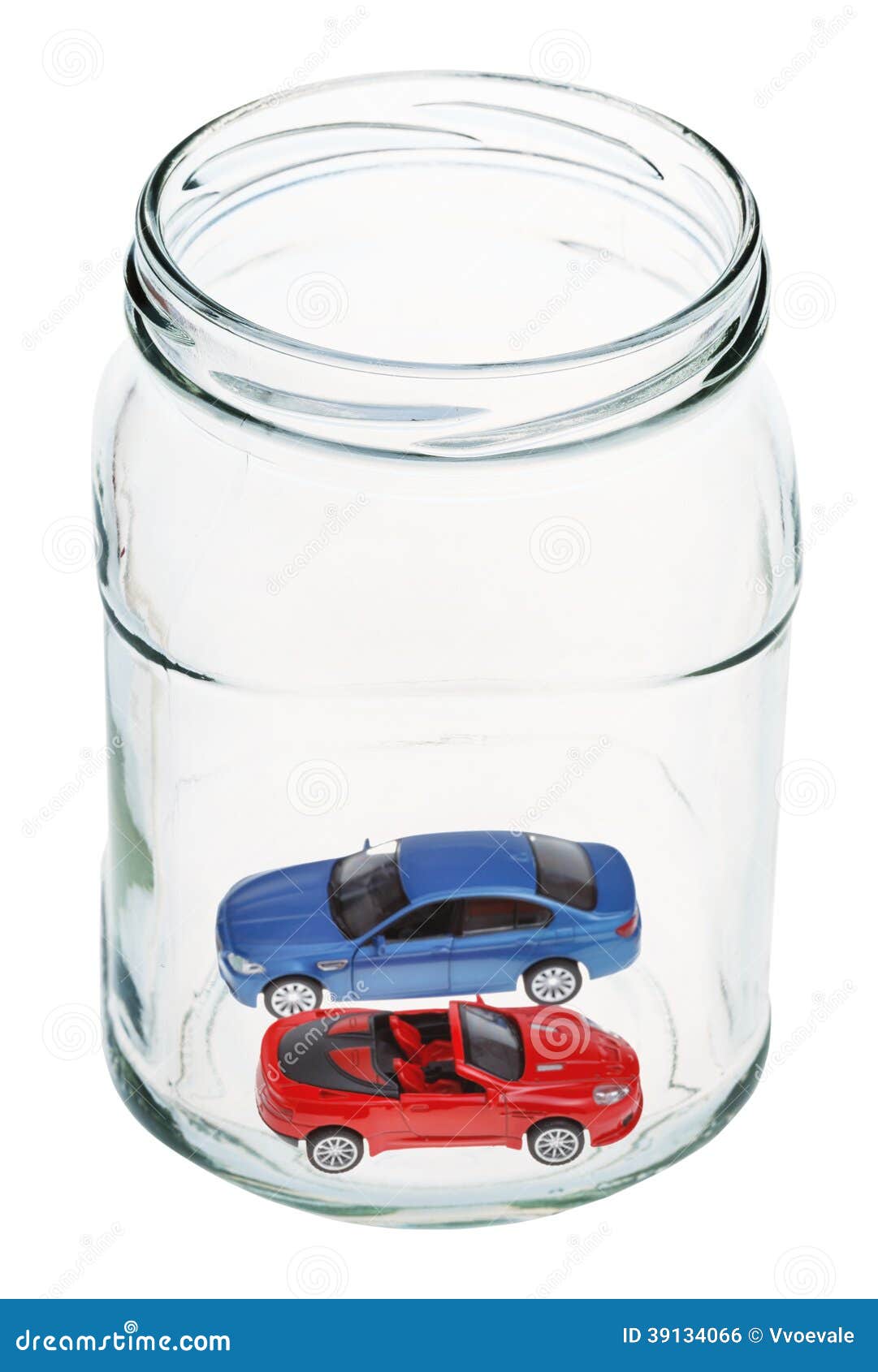 New cars in glass jar stock photo. Image of dishware 39134066