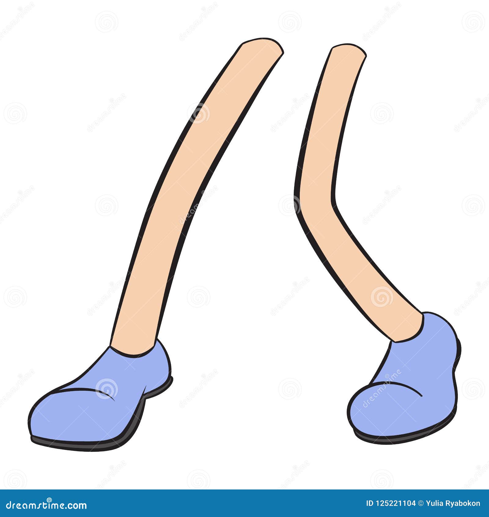 New Cartoon Dancing Feet Sign Stock Illustration