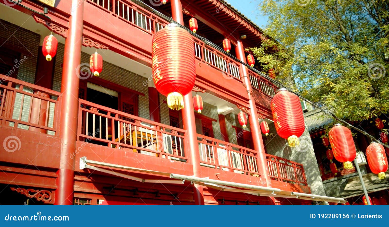 The New Chinese Decoration on a Building Stock Photo Image of