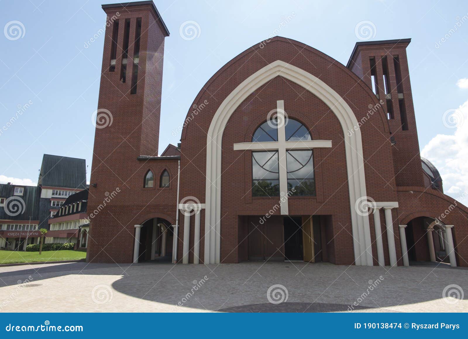 new church building at shrine of divine mercy in the valley of divine mercy at the pallottine priests in czestochowa