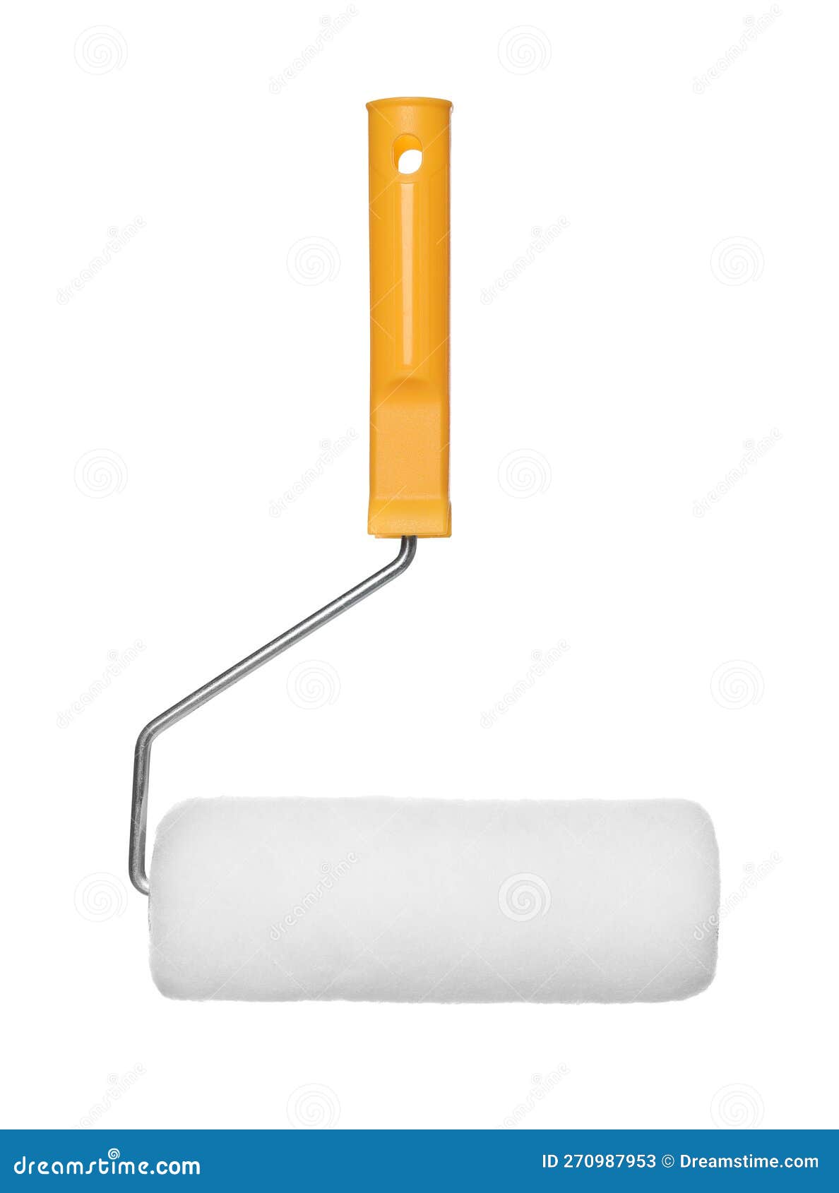 New Clean Paint Roller on White Background Stock Image Image of