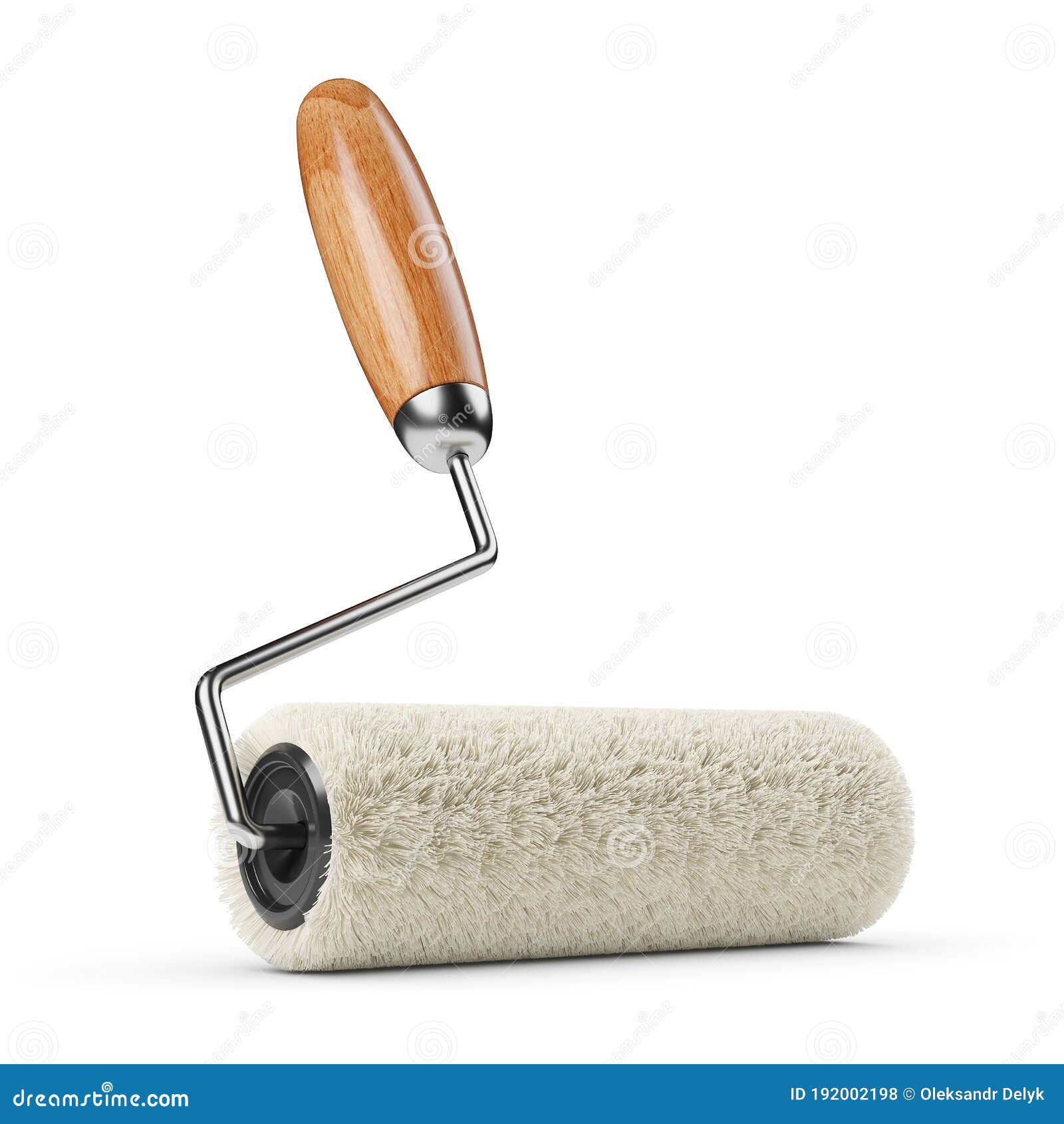 New clean roller brush 3d stock illustration. Illustration of isolated