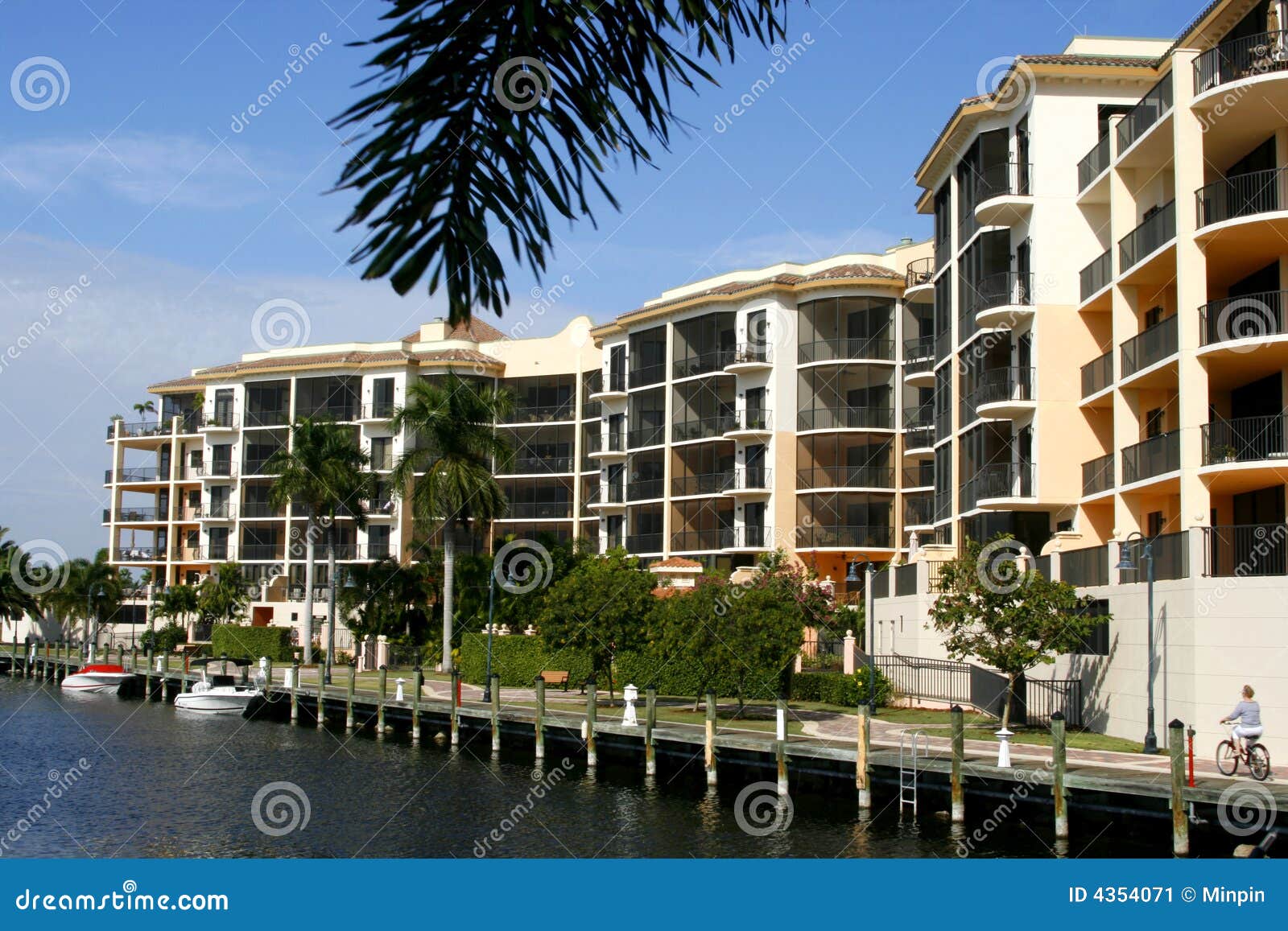 New Condos at Tropical Resort Stock Image Image of landscaping