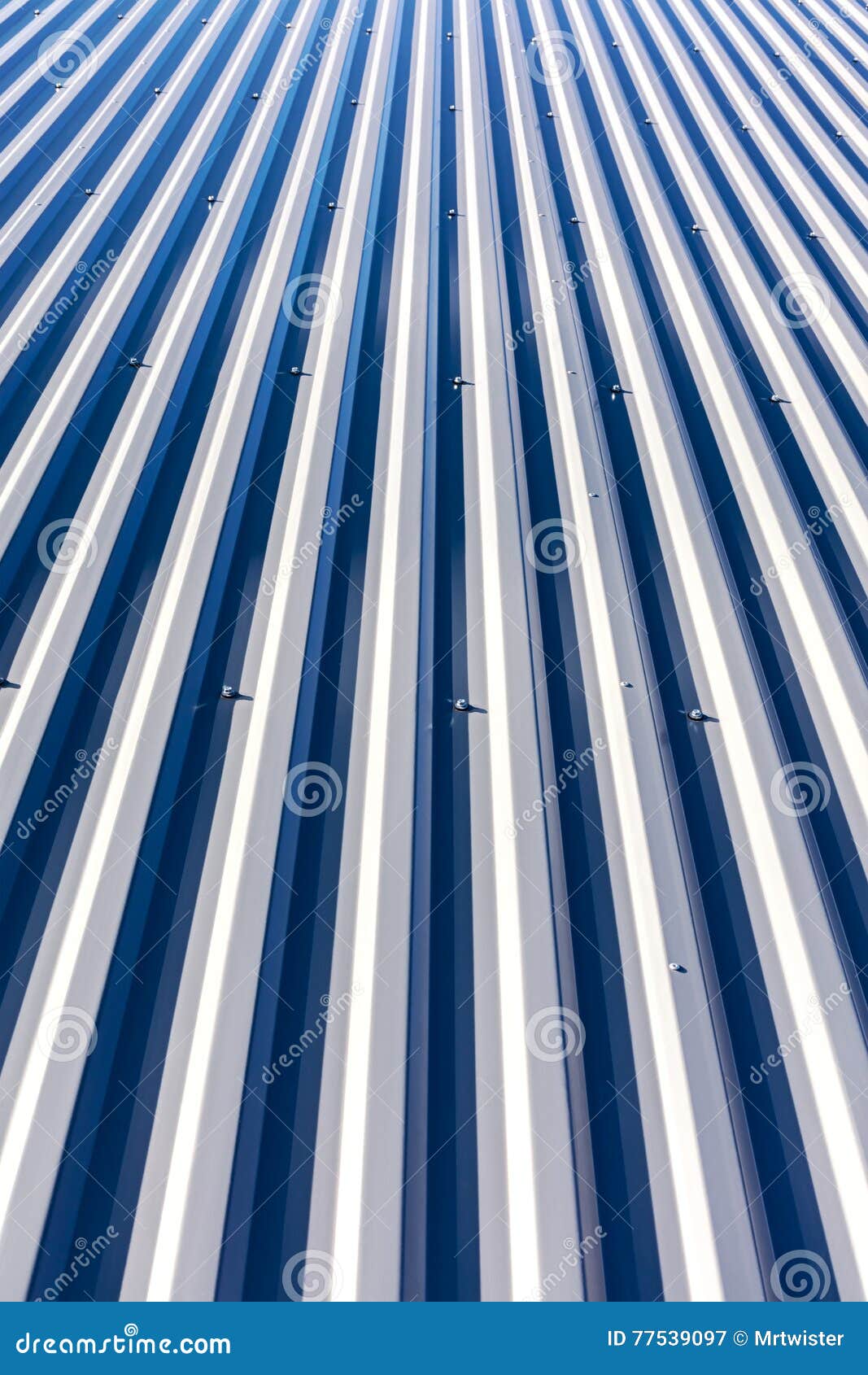 New Corrugated Metal Roof on Top of Industrial Building Stock Image ...