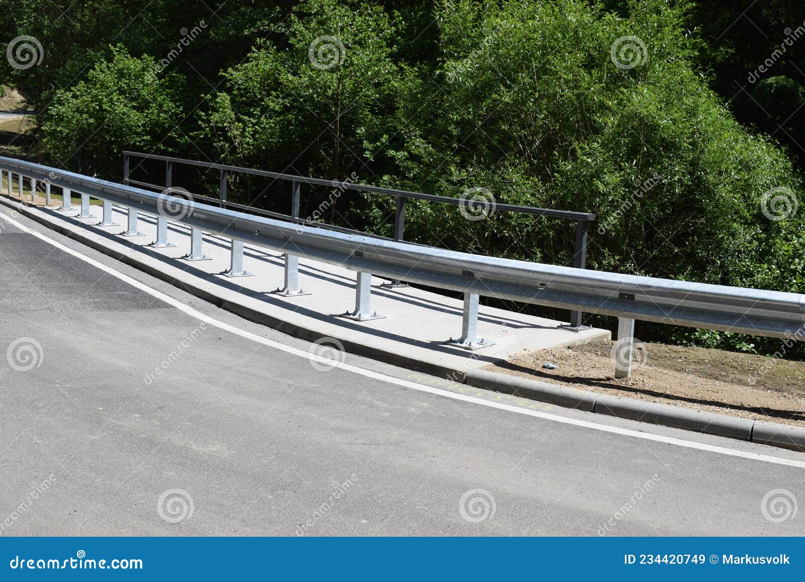 New Crash Barriers on a Bridge in Eifel Forest Stock Image - Image of ...