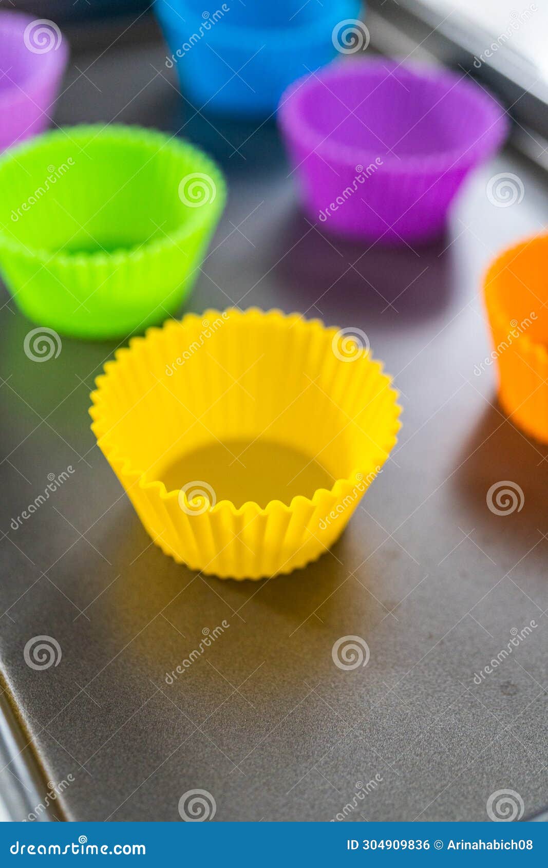 New Cupcake Liners on the Kitchen Counter Stock Photo Image of