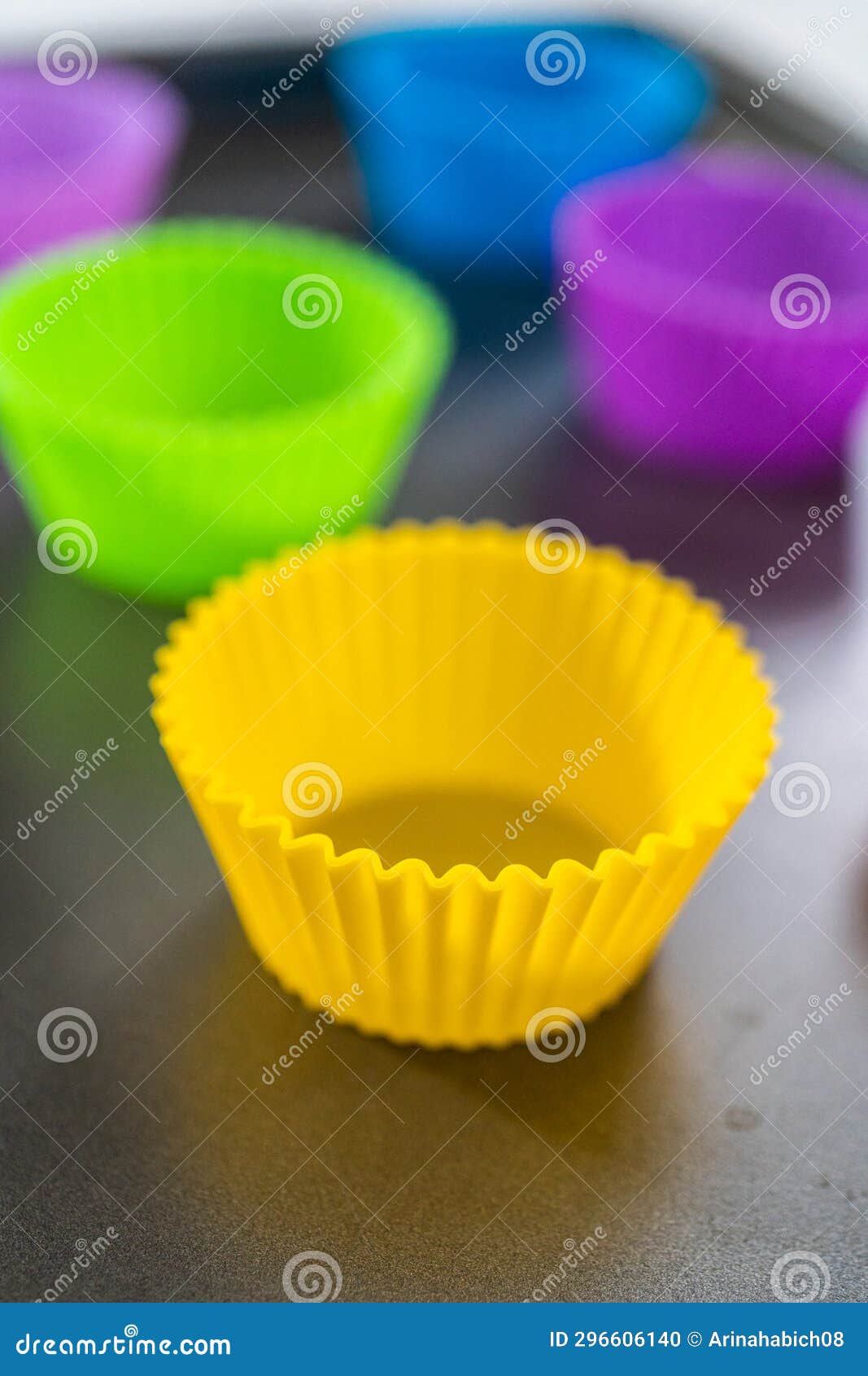 New Cupcake Liners on the Kitchen Counter Stock Photo Image of