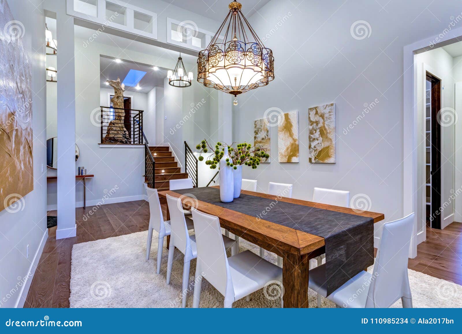 New Custom Built Home Boasts Spacious Dining Area With High
