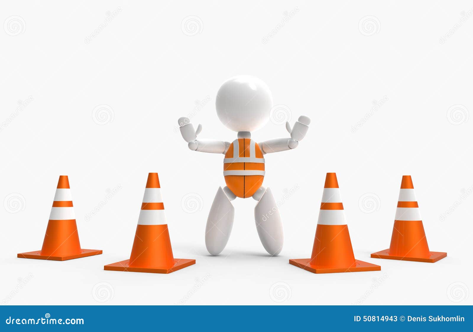 New 3D People - Traffic Cones And Safety Vest Stock ...