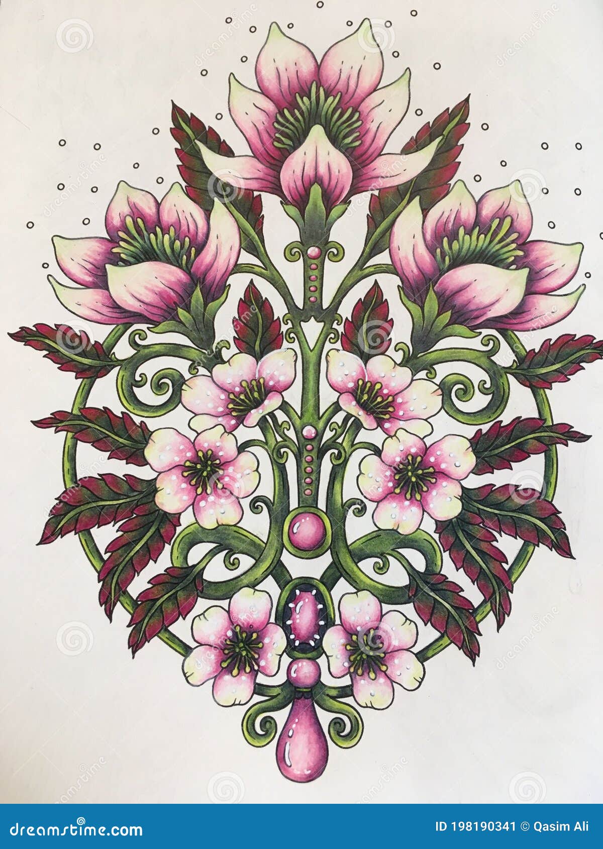 new digital textile  flowers and leaves for digital ladies shirts printing