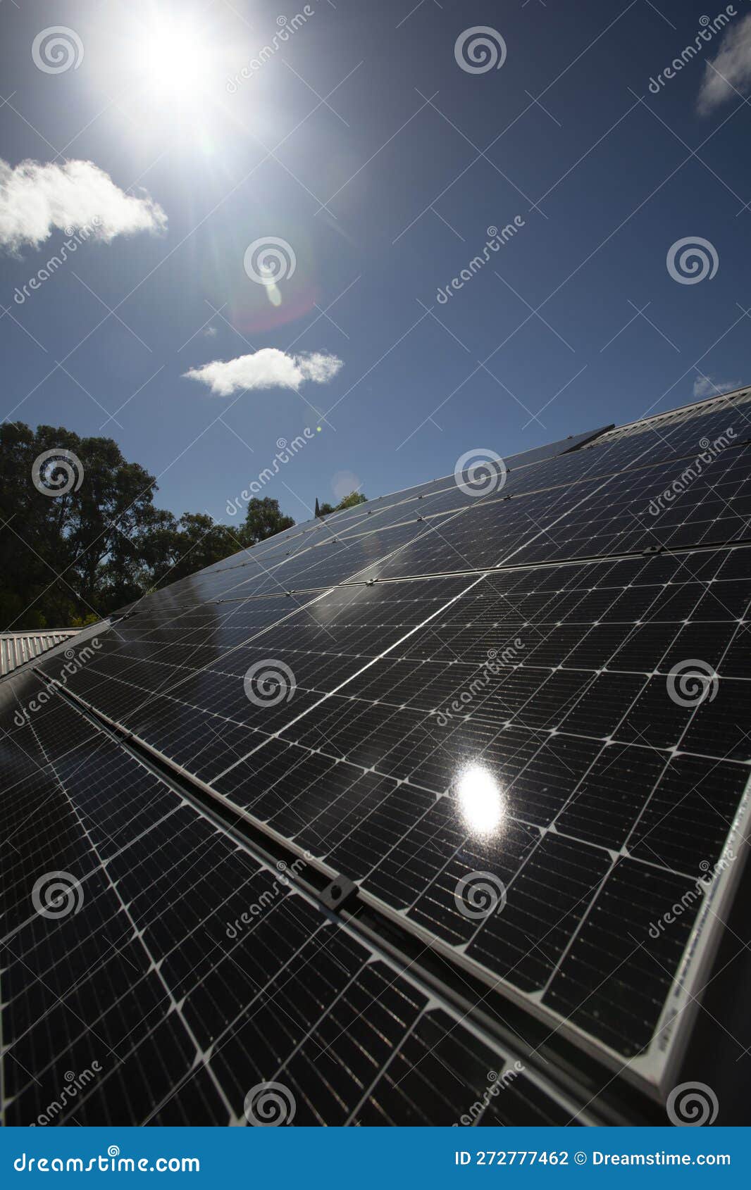 New domestic solar panels stock photo. Image of home 272777462