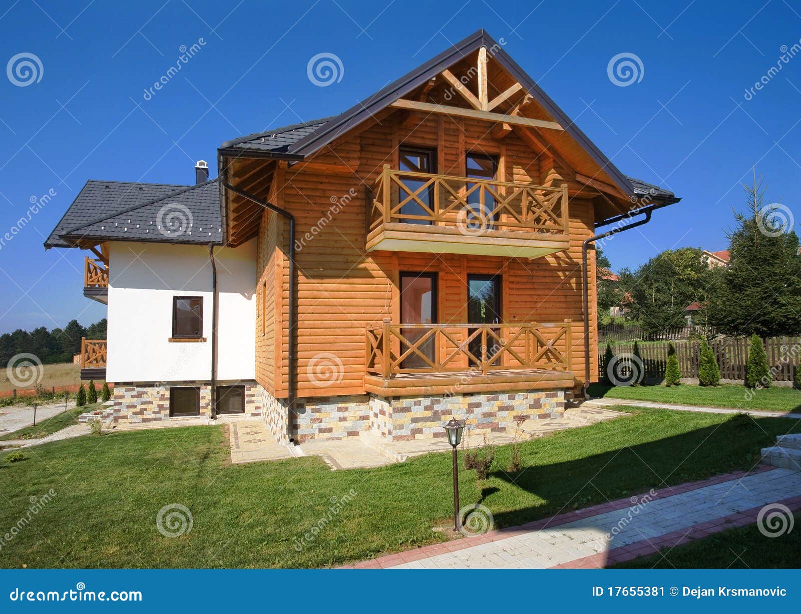 New Empty House stock image. Image of semidetached, residential - 17655381