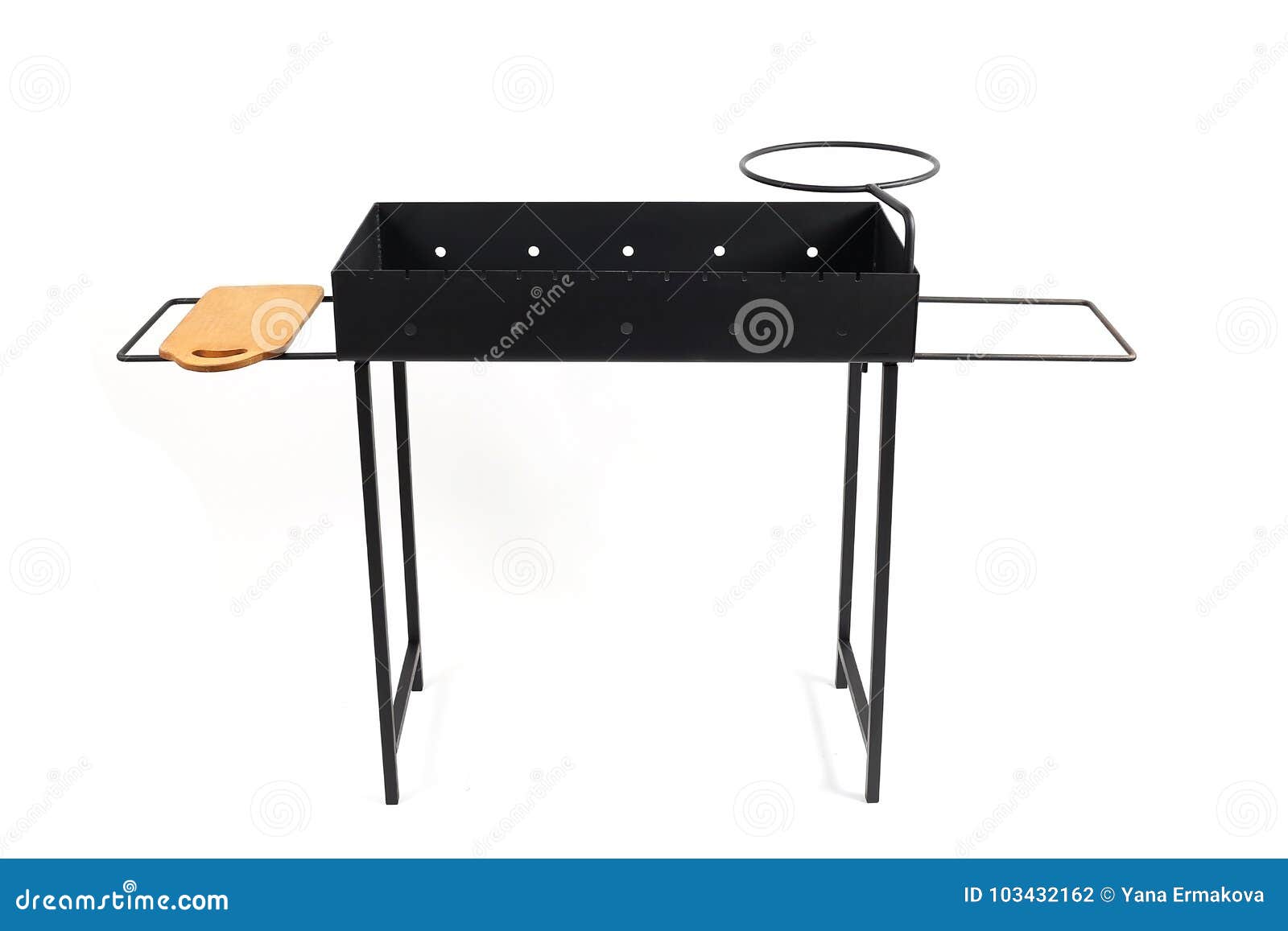 New Empty Metal Brazier for Barbecue Grill Isolated on White Stock Photo Image of grilled