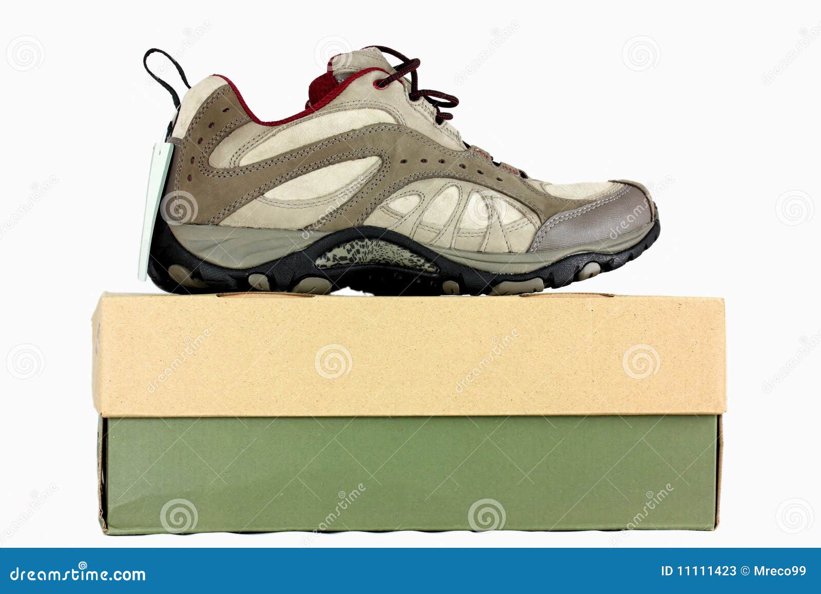 New footwear on a shoe box stock image. Image of running 11111423