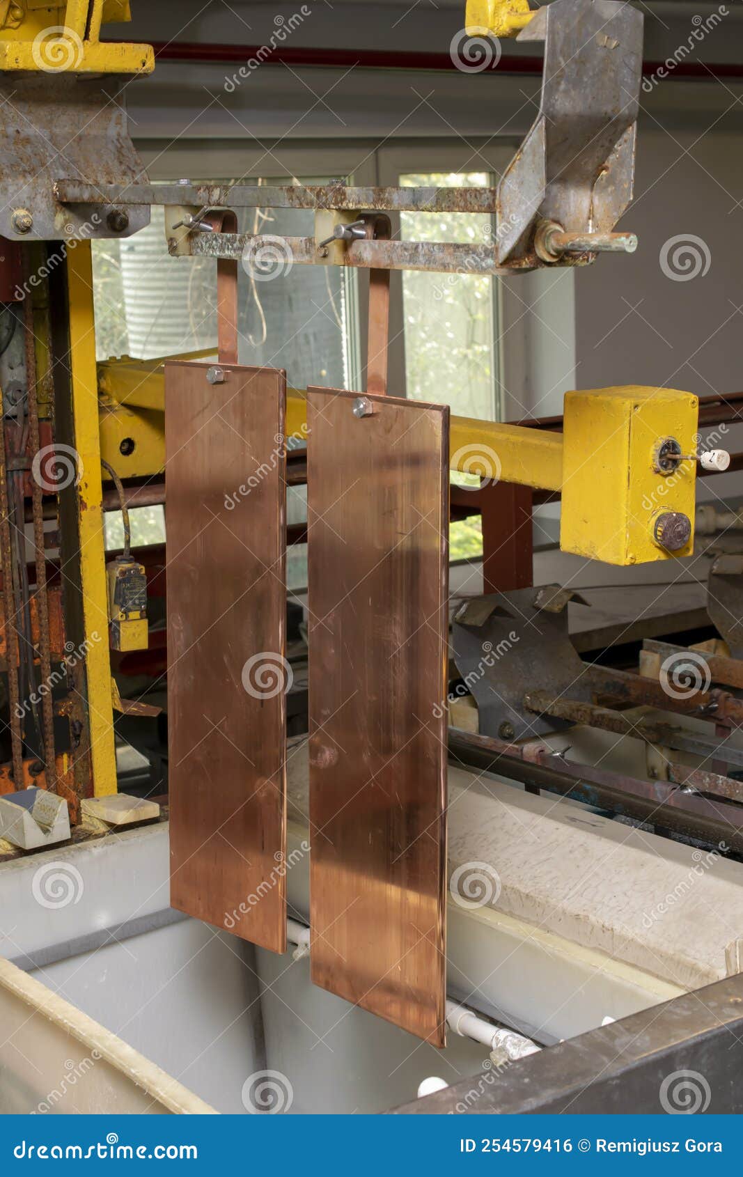 New Galvanic Copper Anode for Electrolysis Stock Photo Image of
