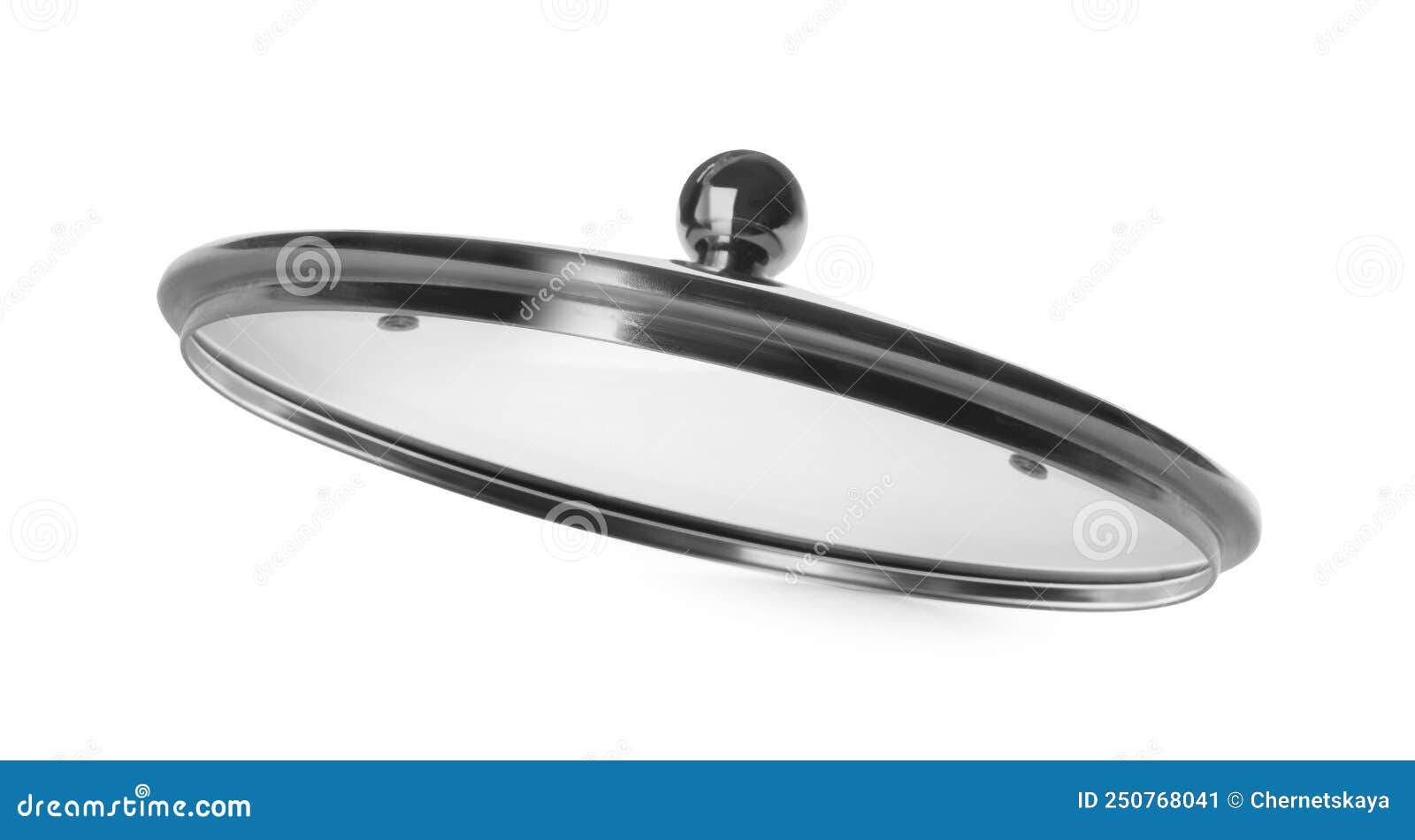 New Glass Lid for Pan Isolated on White Stock Image Image of culinary