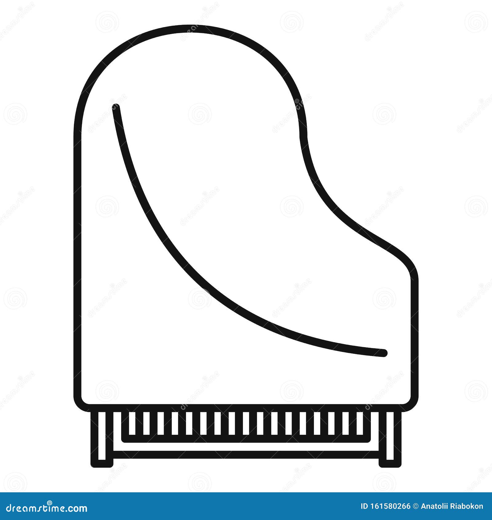New Grand Piano Icon, Outline Style Stock Vector - Illustration of