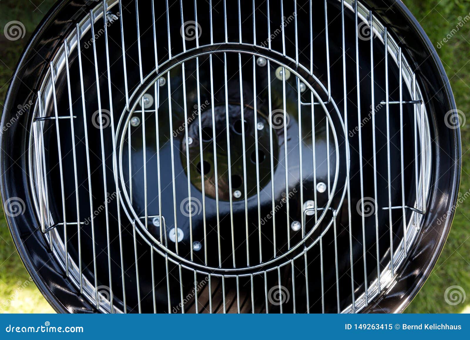 New Grill Grate from Round Barbecue Grill Stock Image Image of