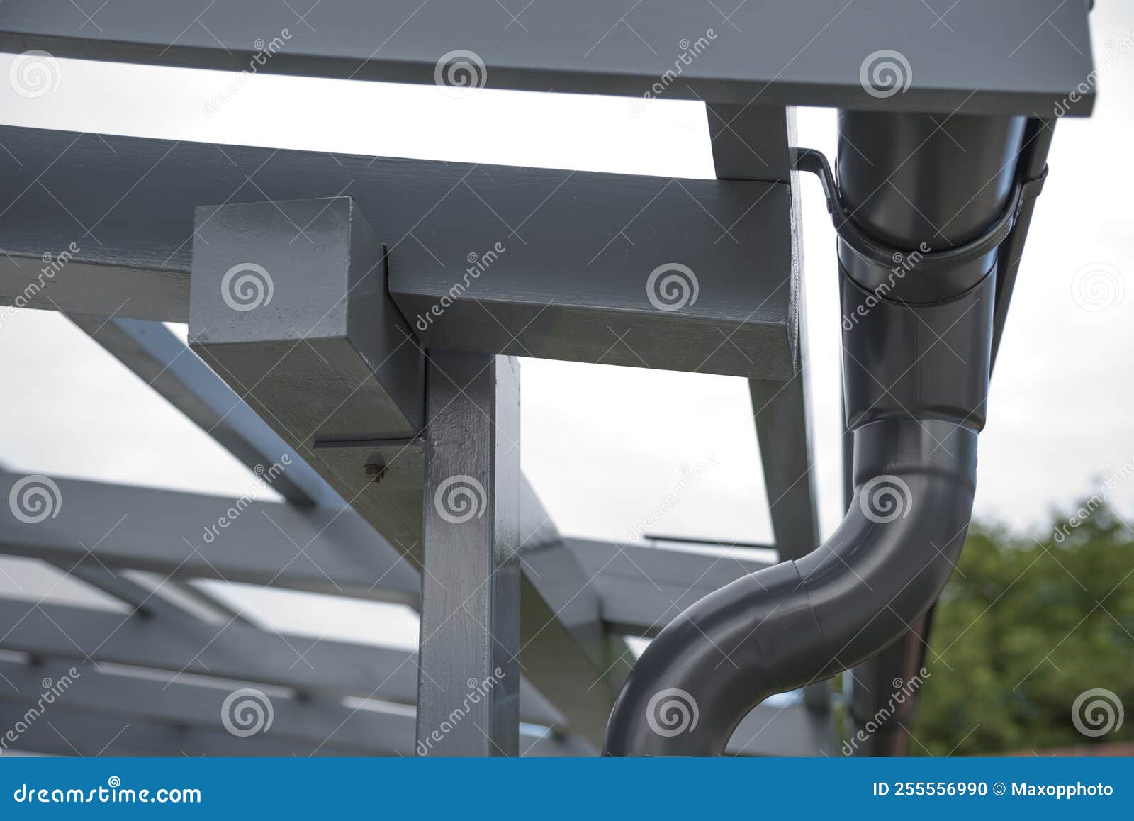 New Gutter on a Carport or Shelter Stock Photo Image of guard