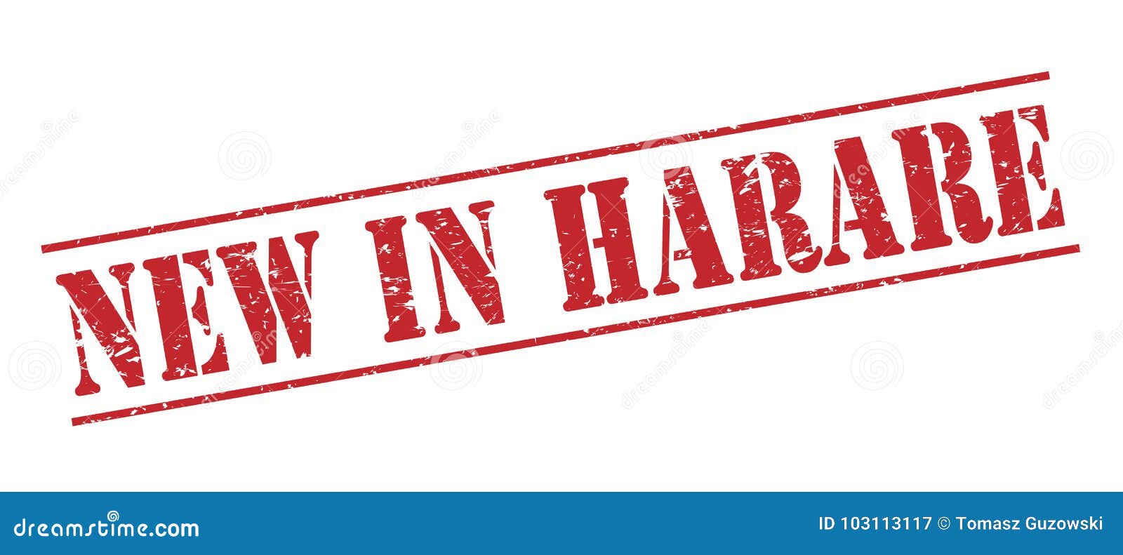 New in Harare stamp stock illustration. Illustration of isolated