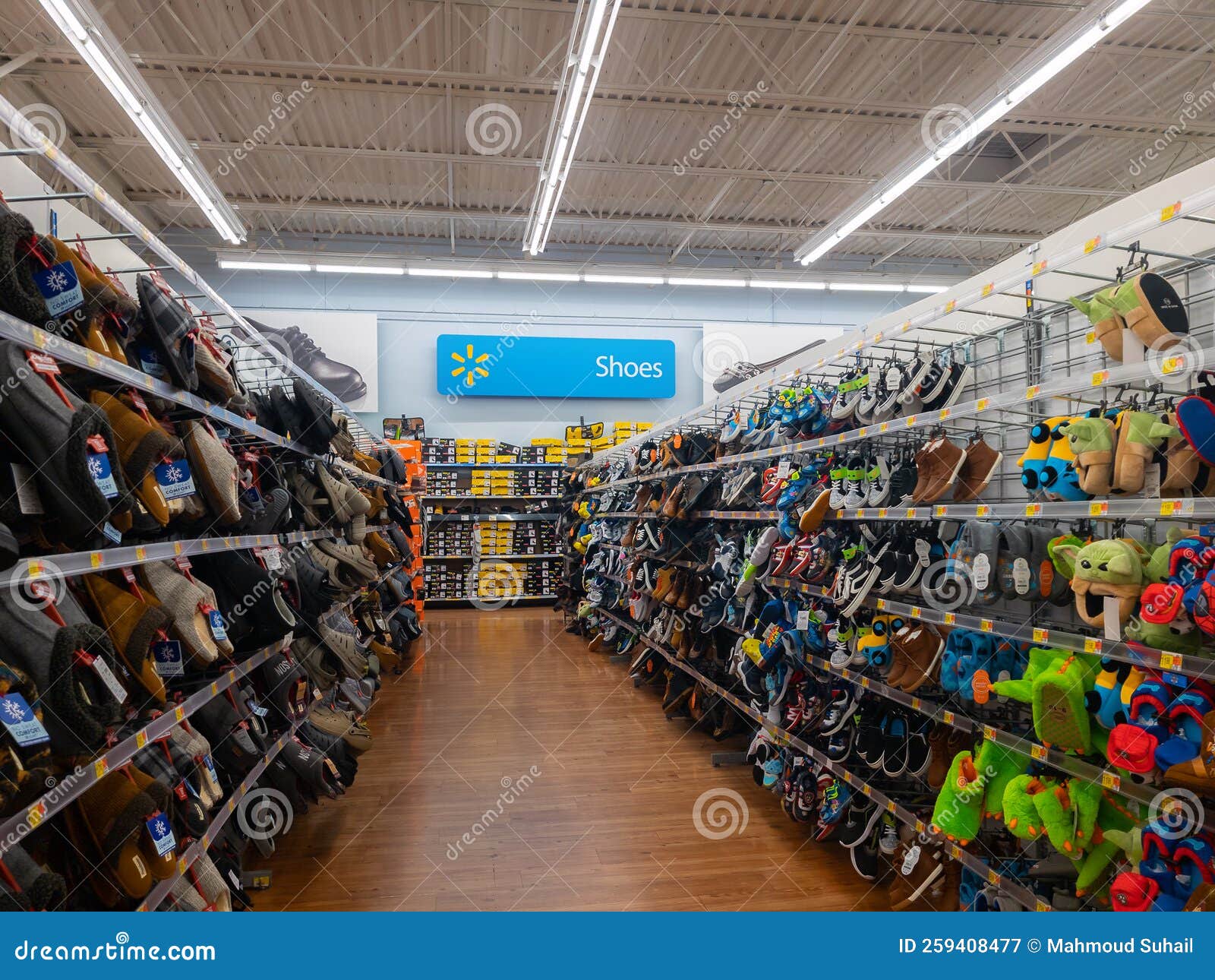 The Shoes Section of Walmart Supercenter Editorial Photography - Image ...