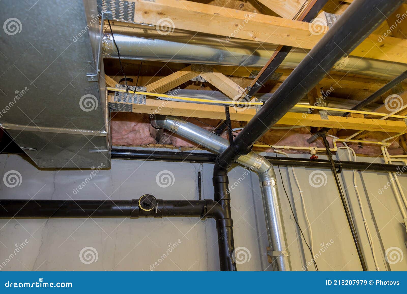 New Home HVAC Vents Air Conditioning System Installed Stock Image Image of cold, industry