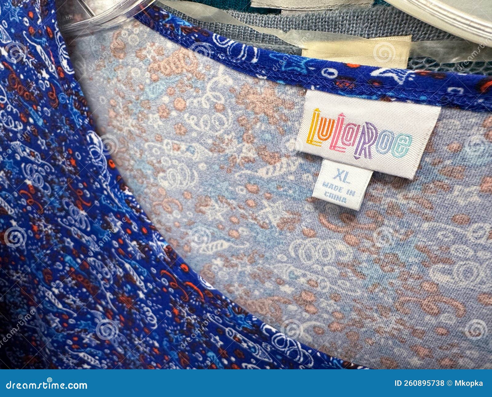 Close Up of a LulaRoe Clothing Brand Tag. Lularoe is a Multi-level