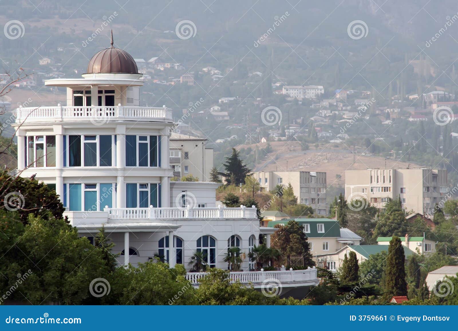 New hotel in the yalta stock image. Image of summer, house 3759661