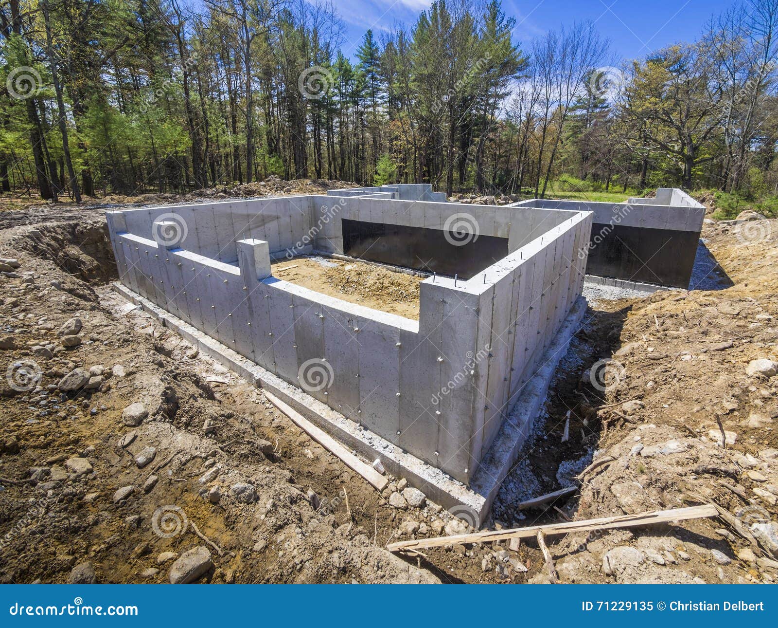 new house concrete foundation