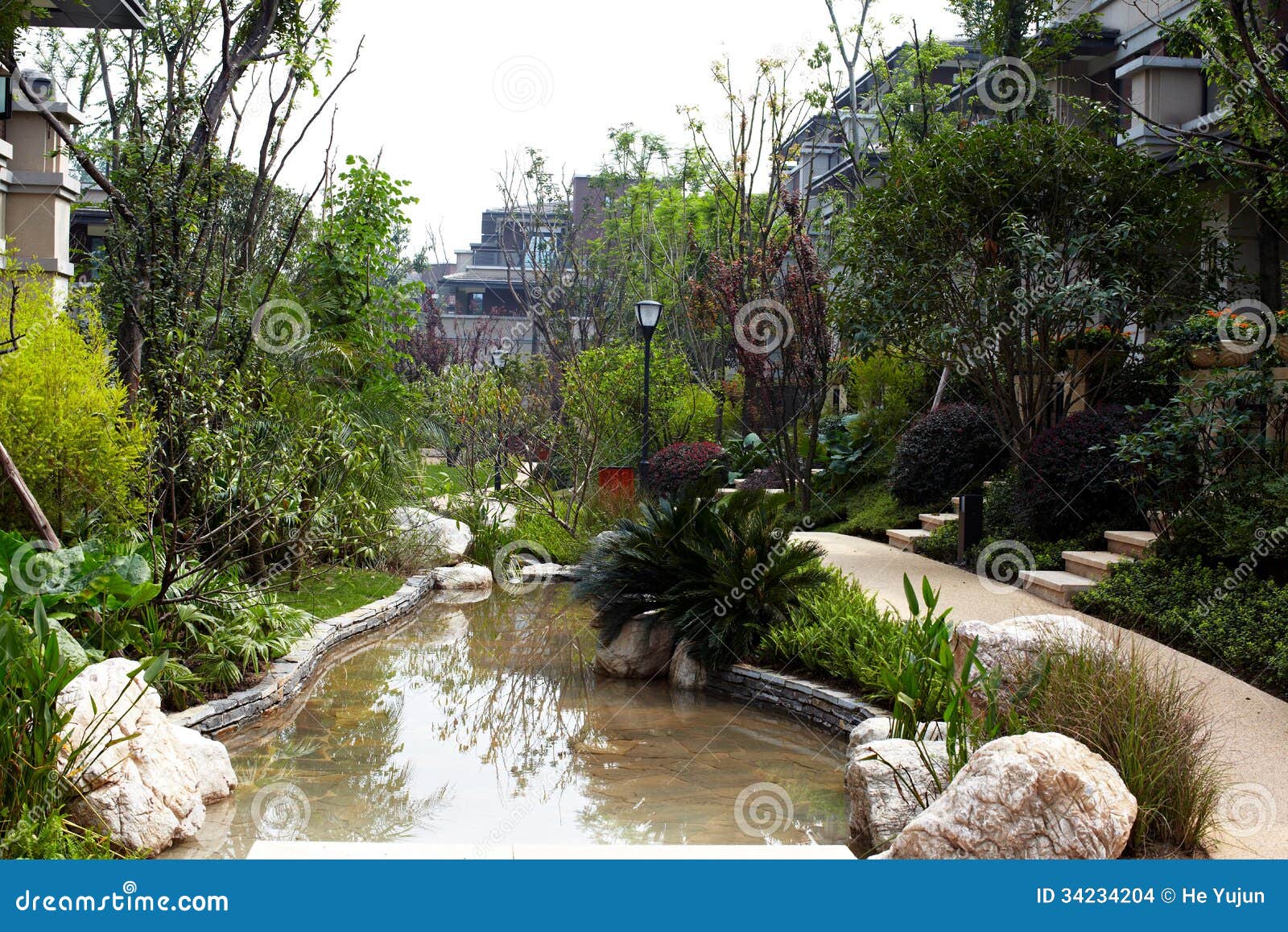 New house and garden stock photo. Image of relax, nature 34234204