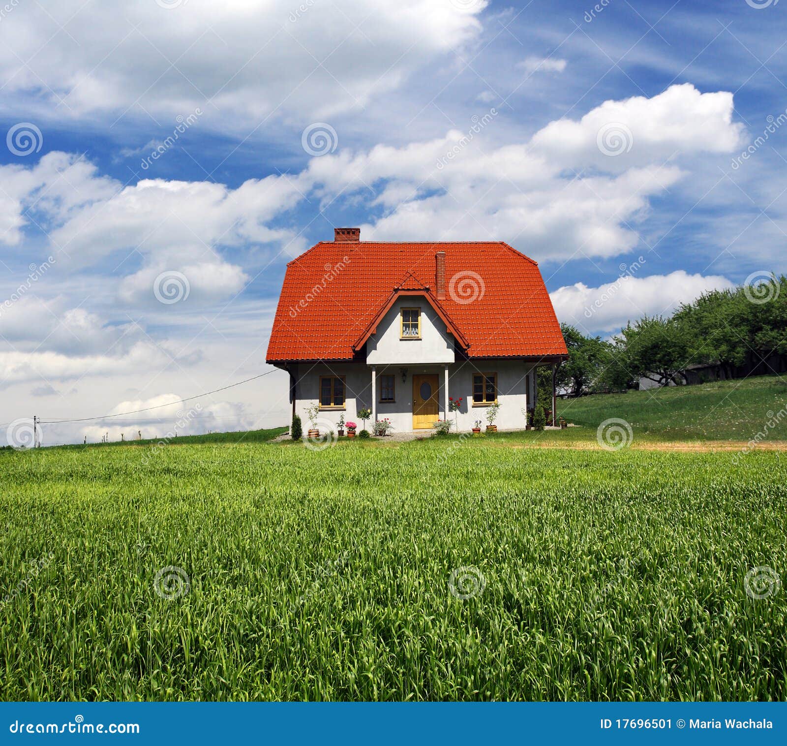 New house on grassland stock image. Image of invest, garden 17696501