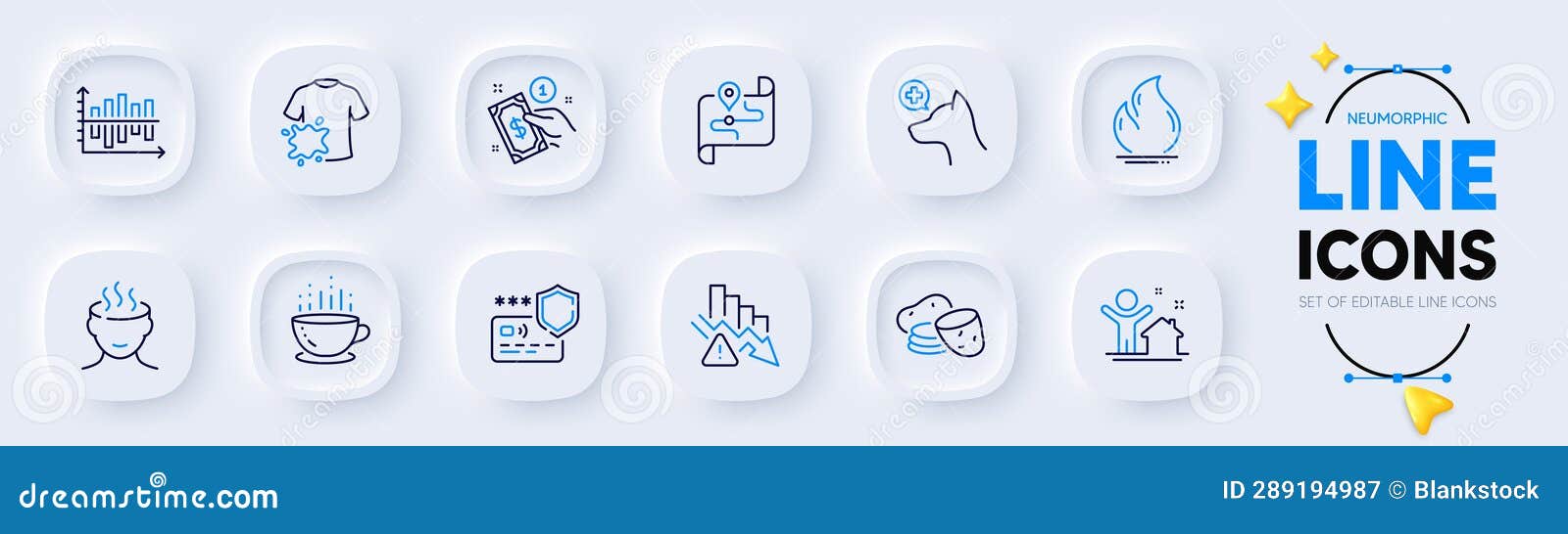 new house, payment method and potato line icons for web app. pictogram icon. 