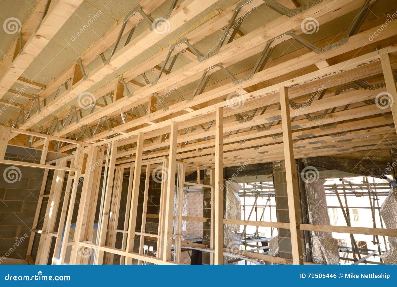 New House Timber First Fix Building Construction Editorial