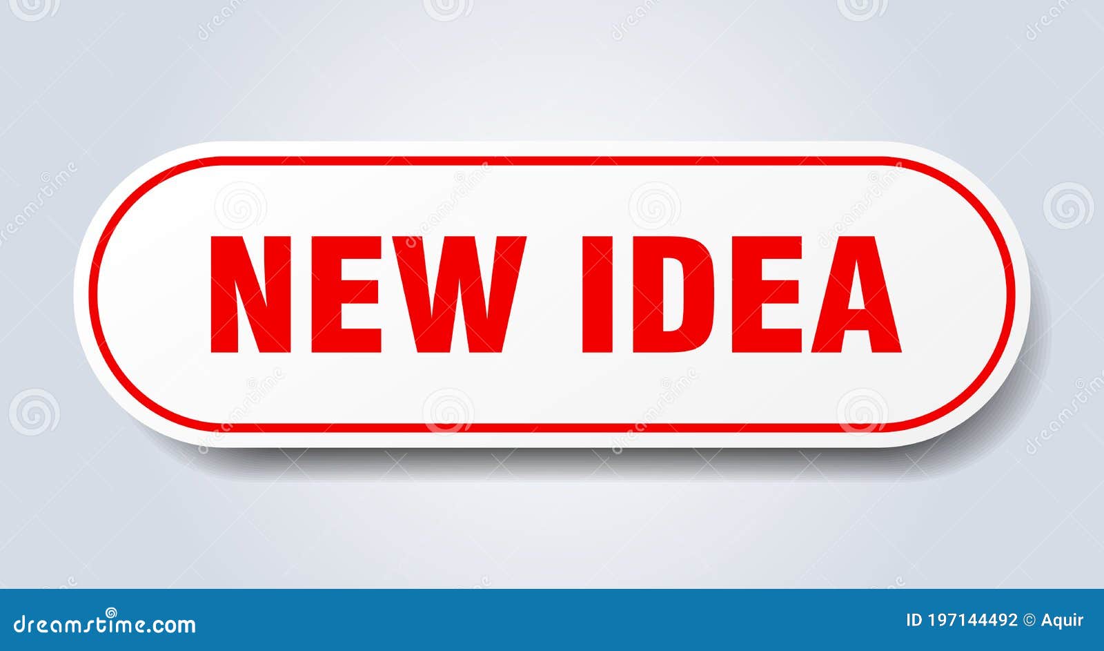 New Idea Sign. Rounded Isolated Button. White Sticker Stock Vector