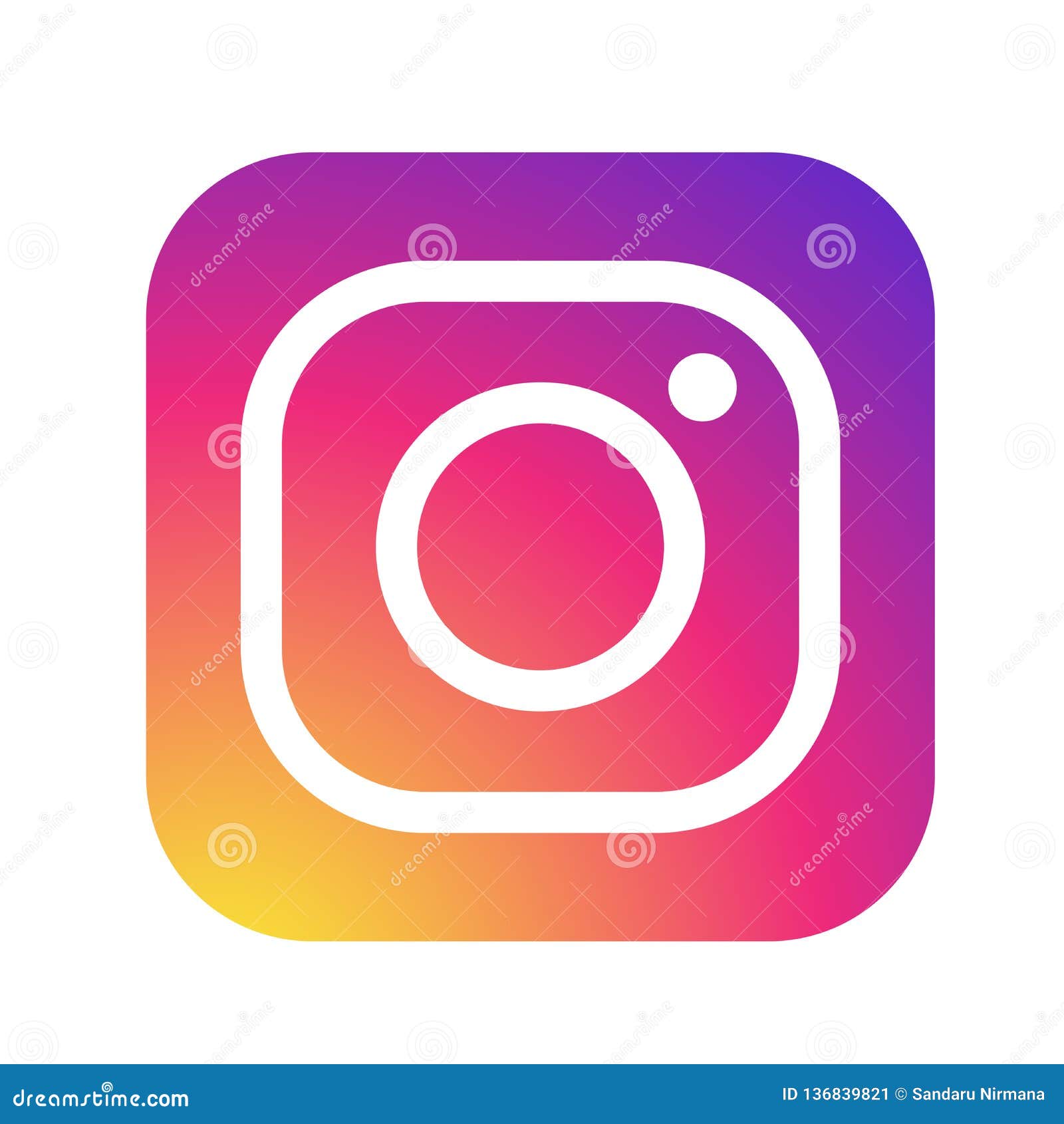 New Instagram Camera Logo Icon Vector with Modern Gradient Design  Illustrations on White Background Editorial Photo - Illustration of  digital, vector: 136839821