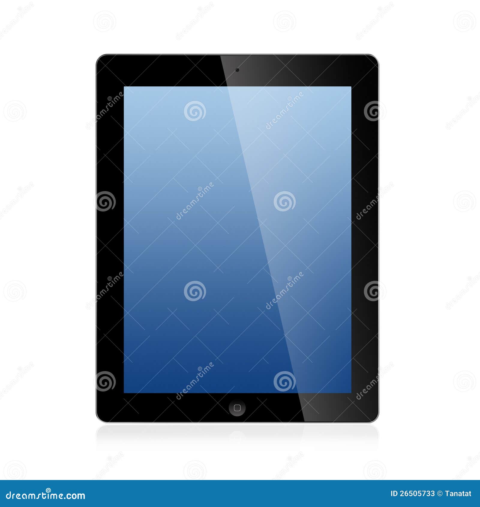 The New Ipad (Ipad 3) Isolated on White Background Editorial Stock