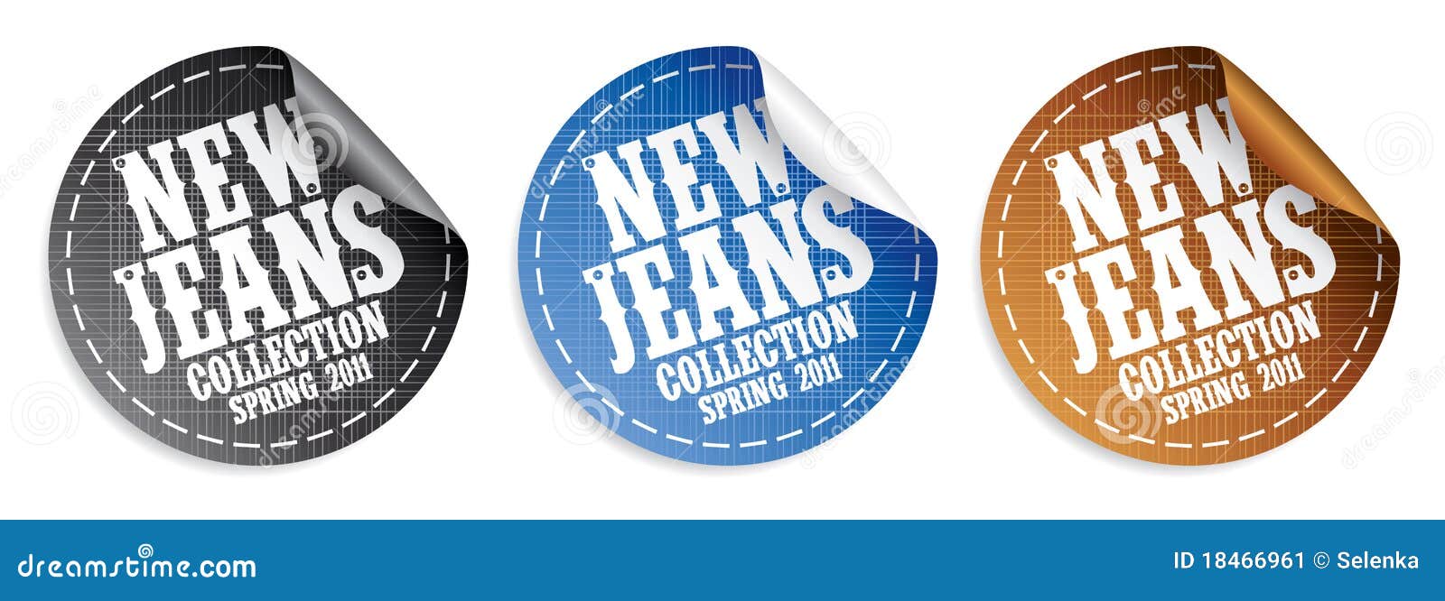 New Jeans Collection Stickers Stock Vector Illustration of collection