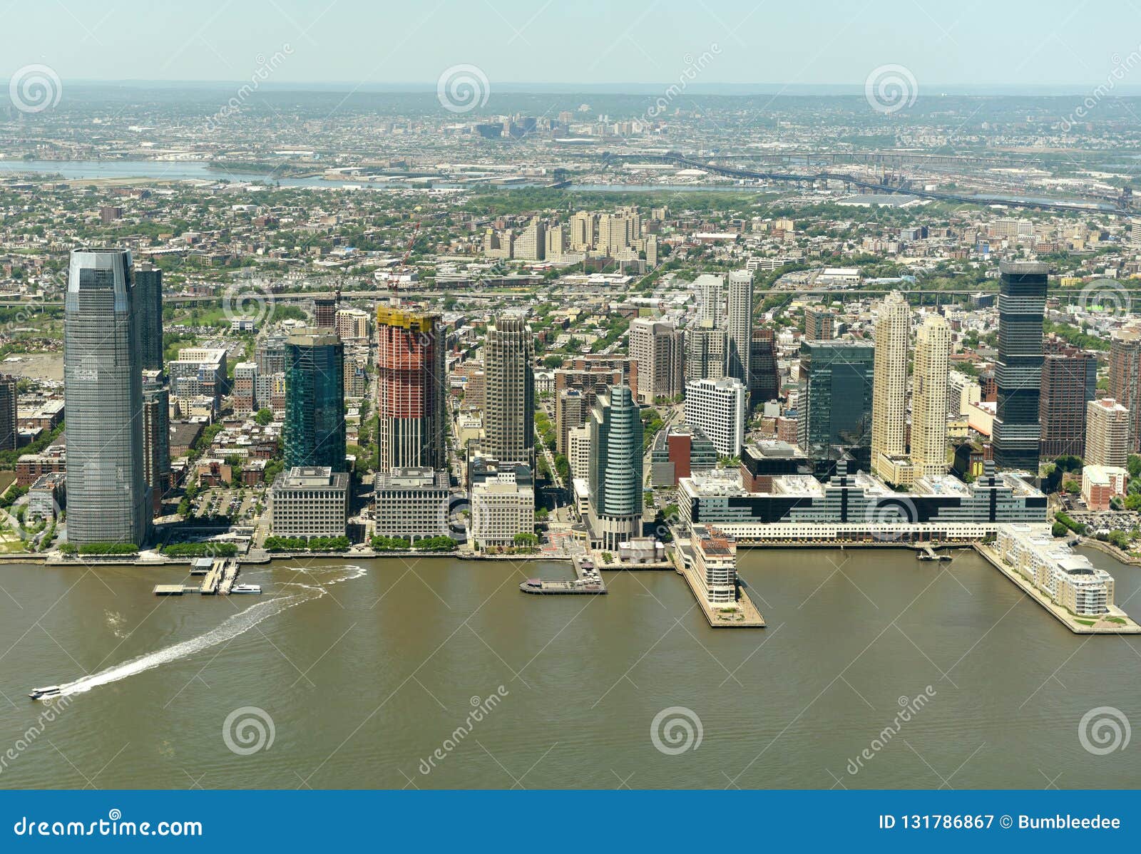 New Jersey City Cityscape. Jersey City in New Jersey View on from