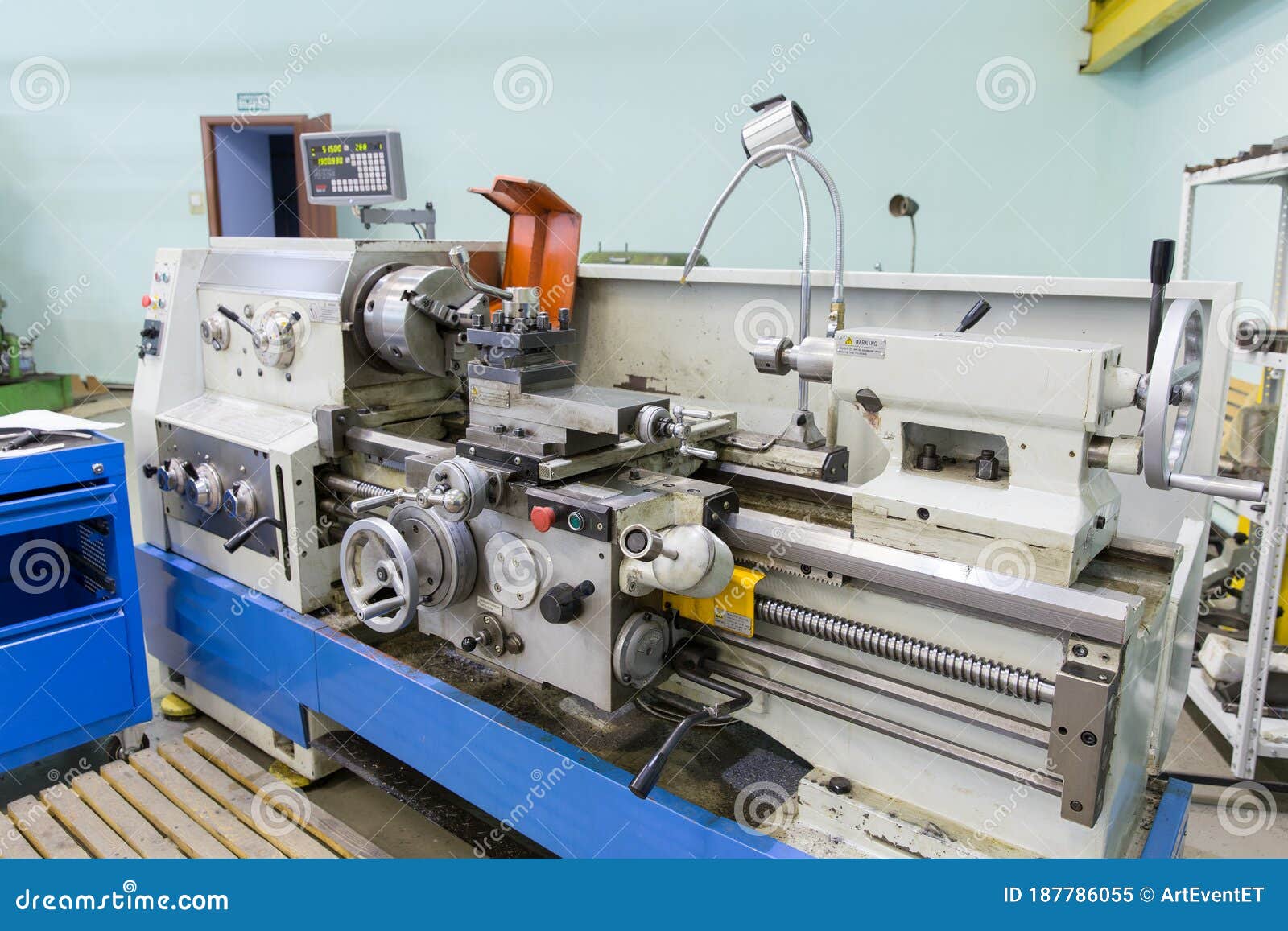 New Lathe. Engineering Plant Stock Image Image of instrument, closeup