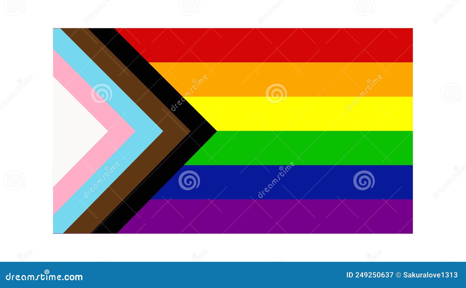 new lgbtq rights pride flag. progressive pride flag.
