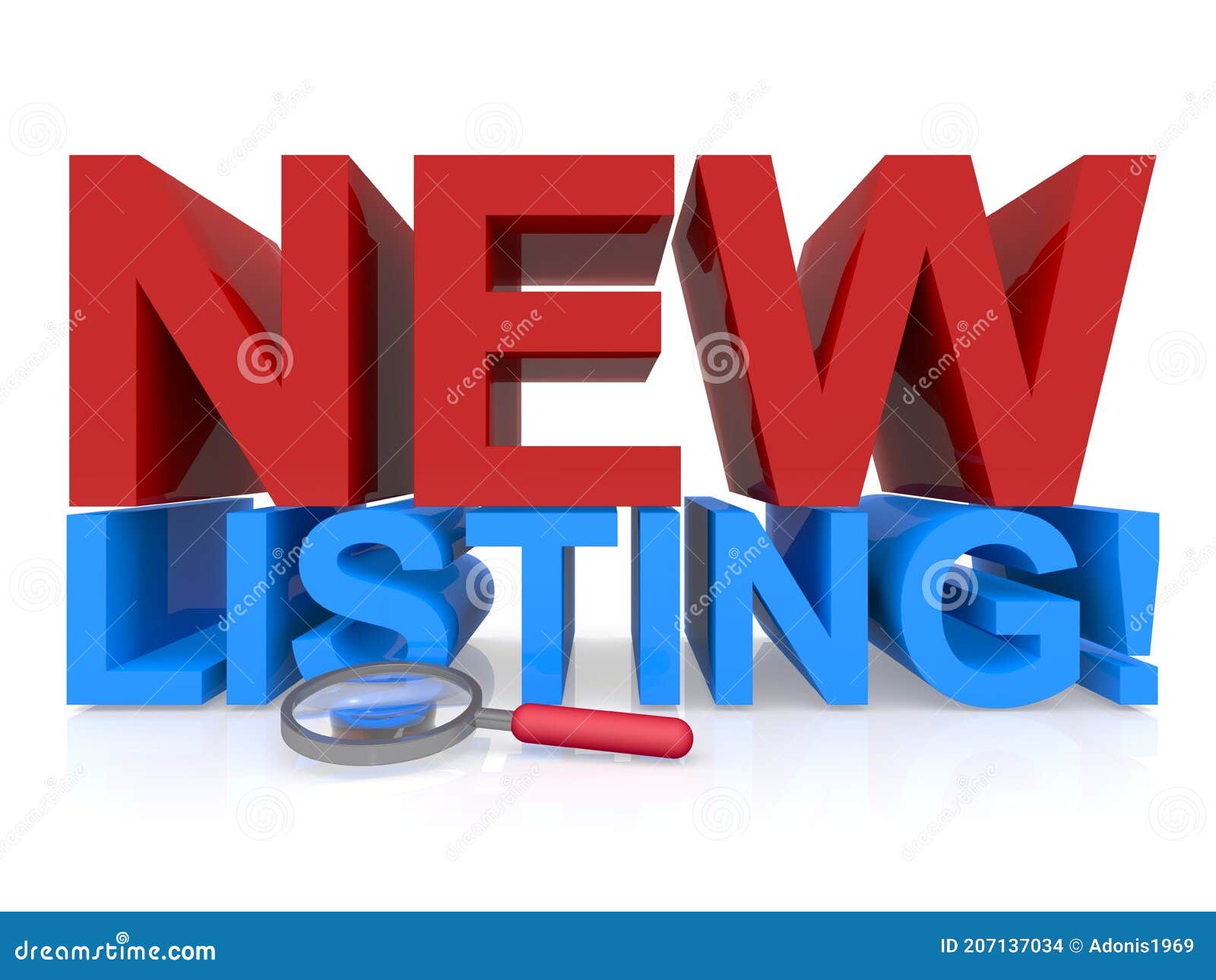 New listing on white stock illustration. Illustration of communication