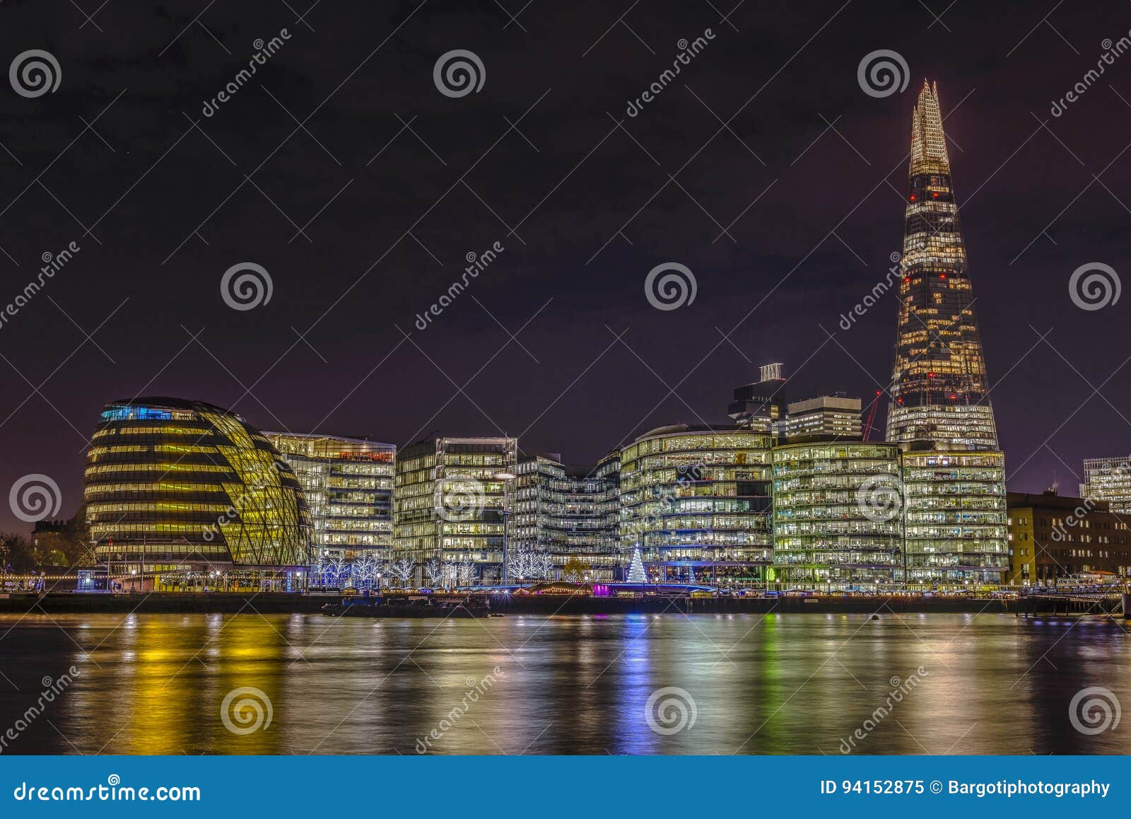 New London City Hall at Night Stock Image Image of british, business 94152875