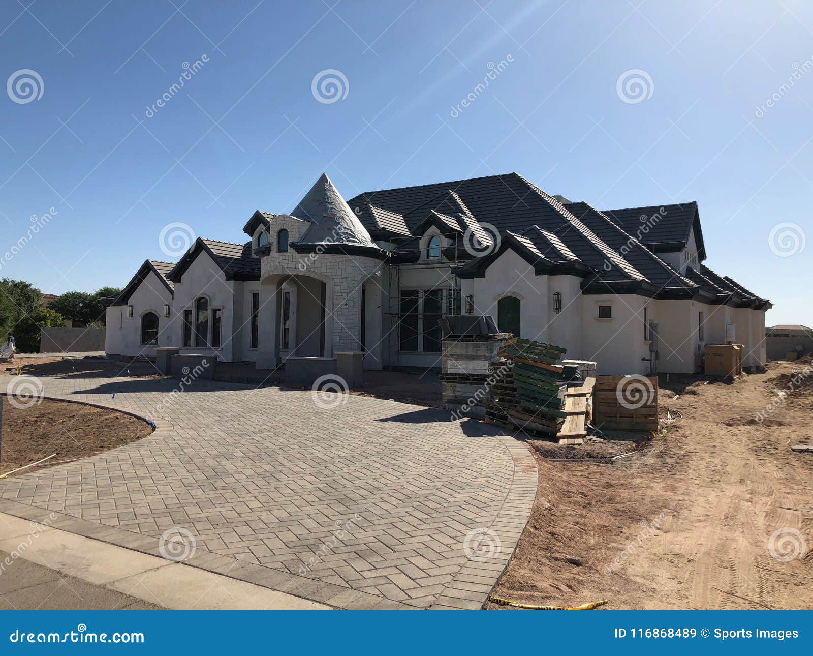 New Construction of Luxury Homes. Editorial Stock Image Image of