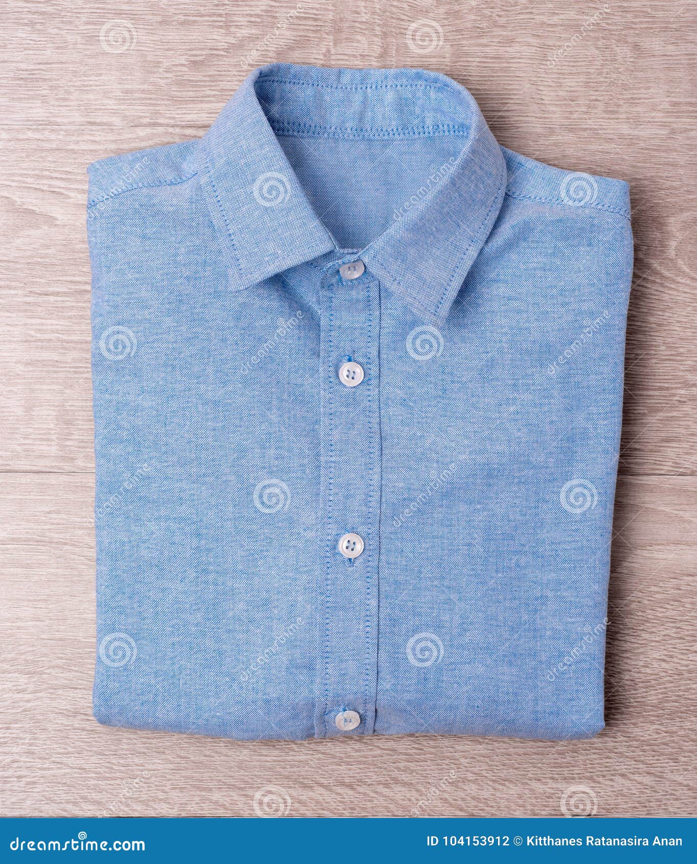 New Man Blue Shirt on Wood Background Stock Photo - Image of texture ...