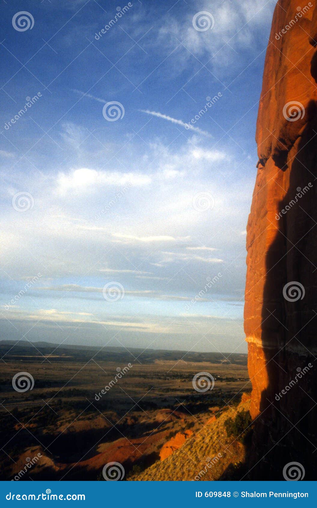 New Mexico Cliffs stock photo. Image of clouds, morning 609848