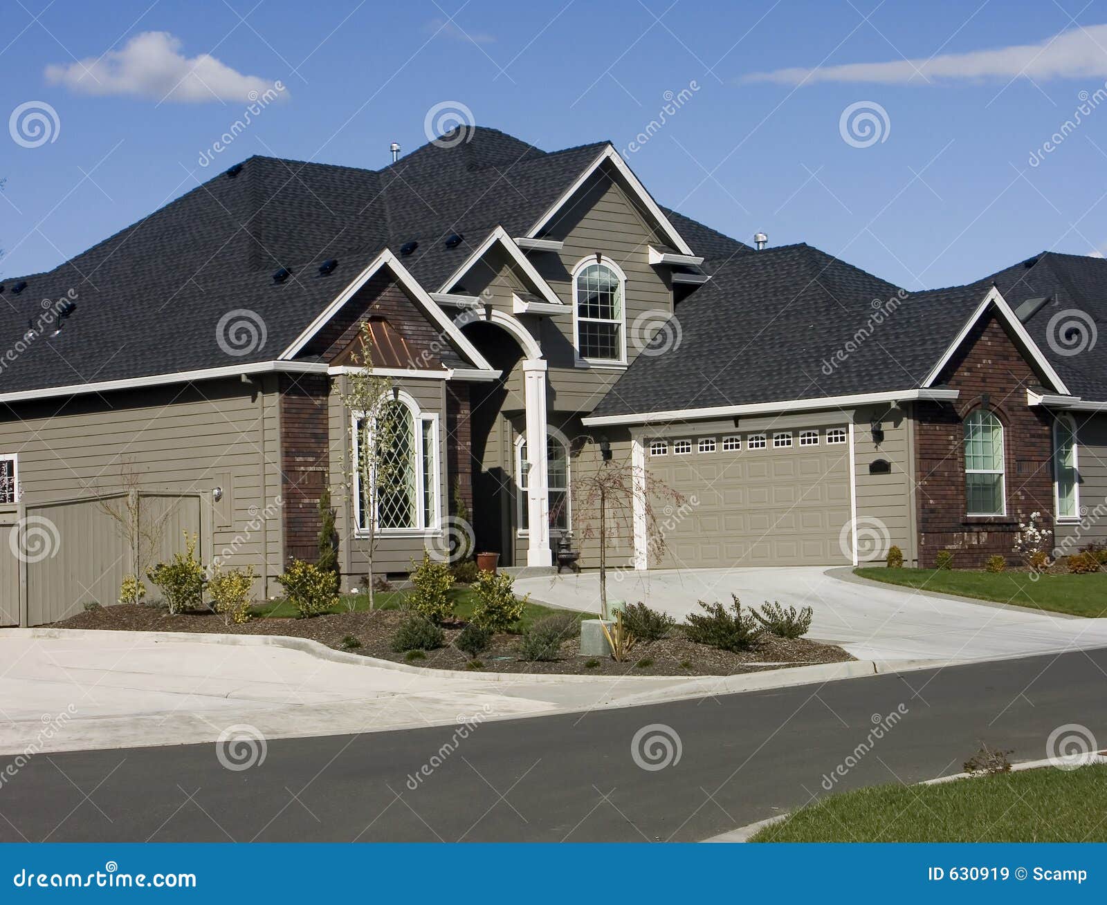 New Modern American House stock image Image of brick 